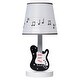 preview thumbnail 1 of 5, Lambs & Ivy Rock Star Guitar Lamp with White Musical Notes Shade & Bulb
