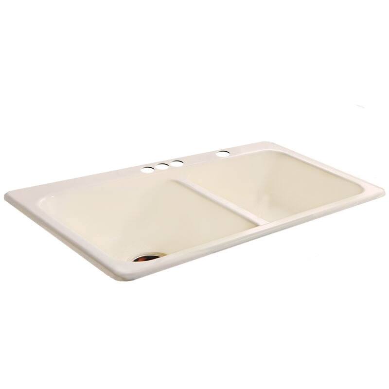 Miseno 33" Double Basin Drop In Cast Iron Kitchen Sink