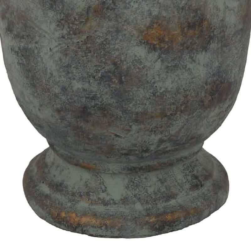 Kasa Accent Planter, Green Terracotta, Subtle Mottled Texture, 20 Inch