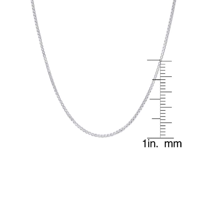 Victoria Townsend .925 Sterling Silver 1.0 MM Diamond Cut BOX Necklace.