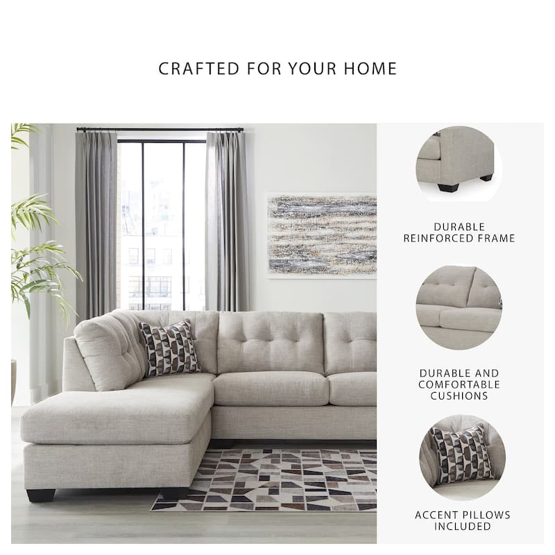 Signature Design by Ashley Mahoney 2-Piece Sectional with Chaise - 105"W x 90"D x 37"H