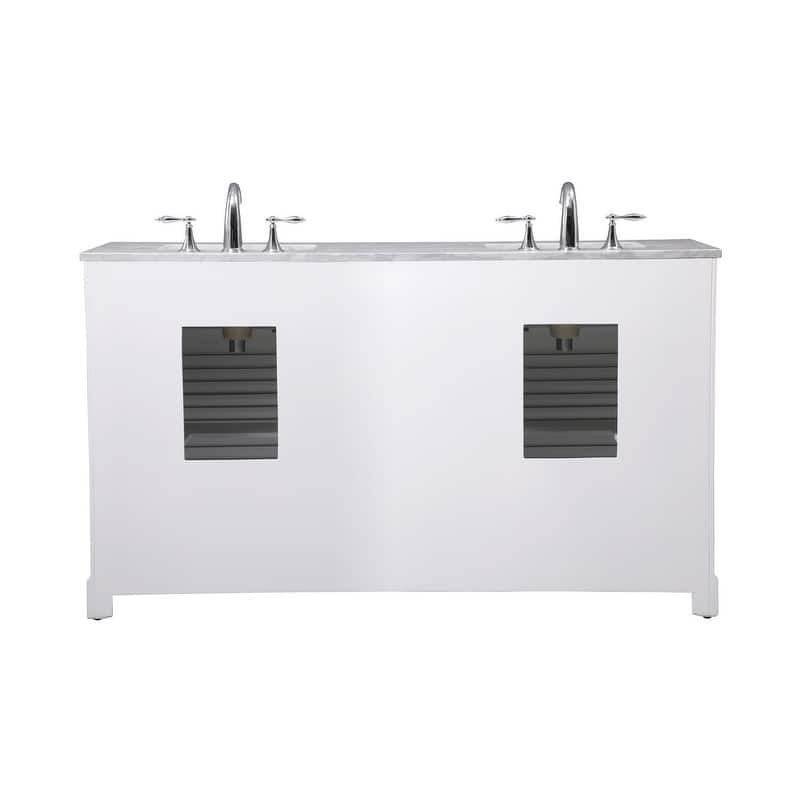 Contemporary 60" Double Bathroom Vanity Set