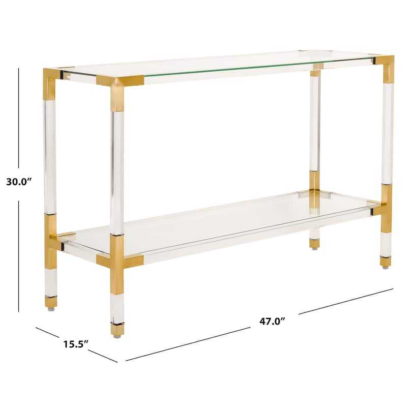 SAFAVIEH Couture Courteney Acrylic Console - 47" W x 15.5" L x 30" H - 47Wx16Dx30H