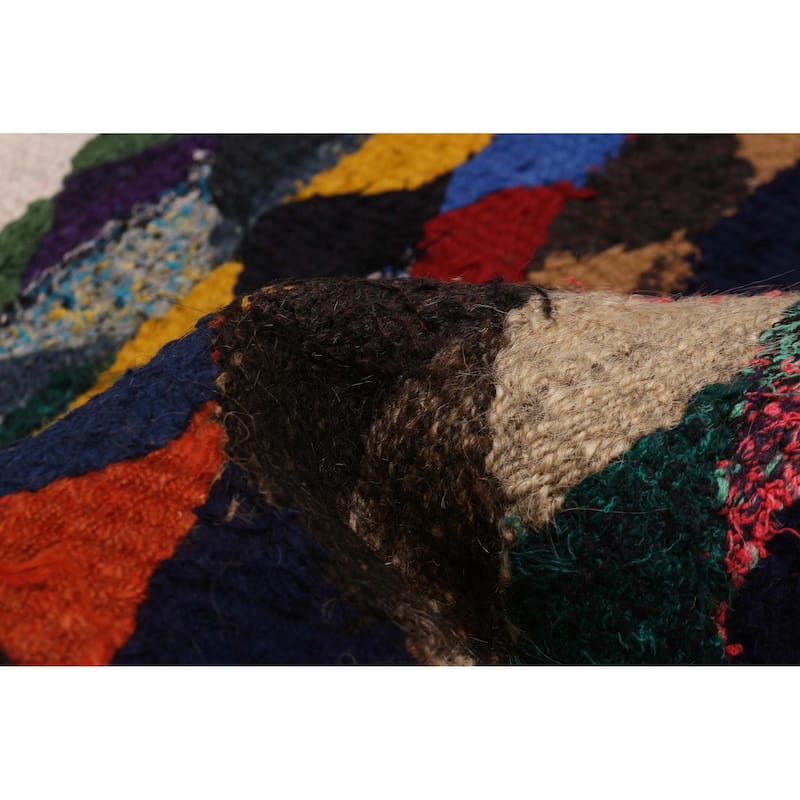 ECARPETGALLERY Flat-Weave Ankara Black Wool Kilim - 4'8 x 9'6