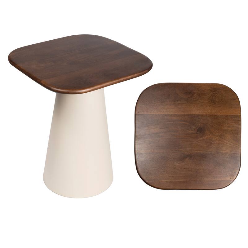 Skye 18" Square Wood/Metal Accent Table - 15.75L x 15.75W x 18H