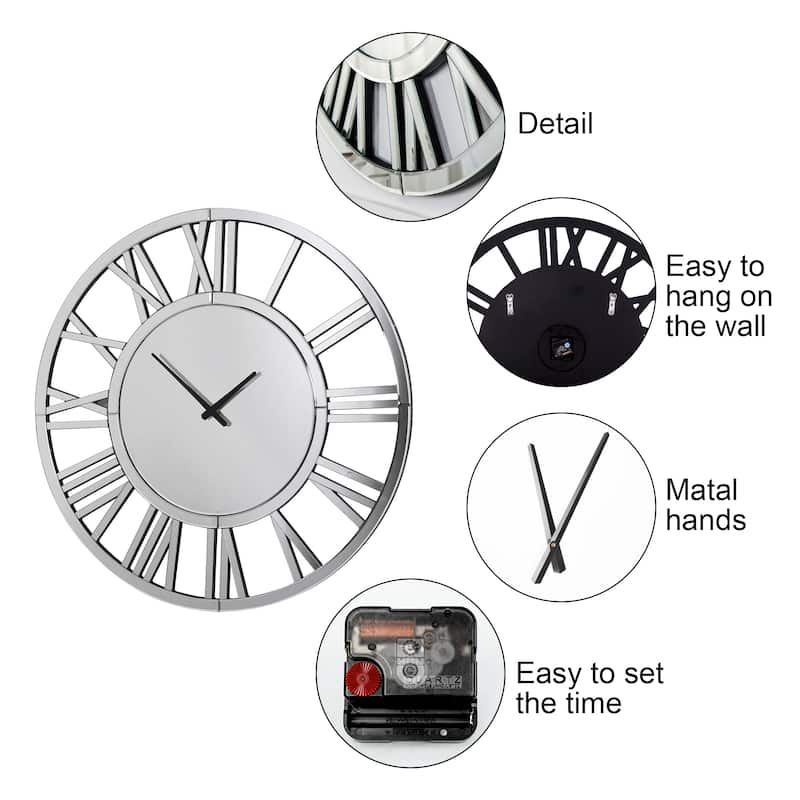 Round Wall Clock- Modern Clocks Set Of 2