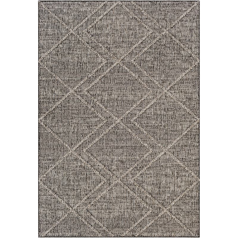 Livabliss Sarasota Outdoor Safe Diamond Stripe Area Rug