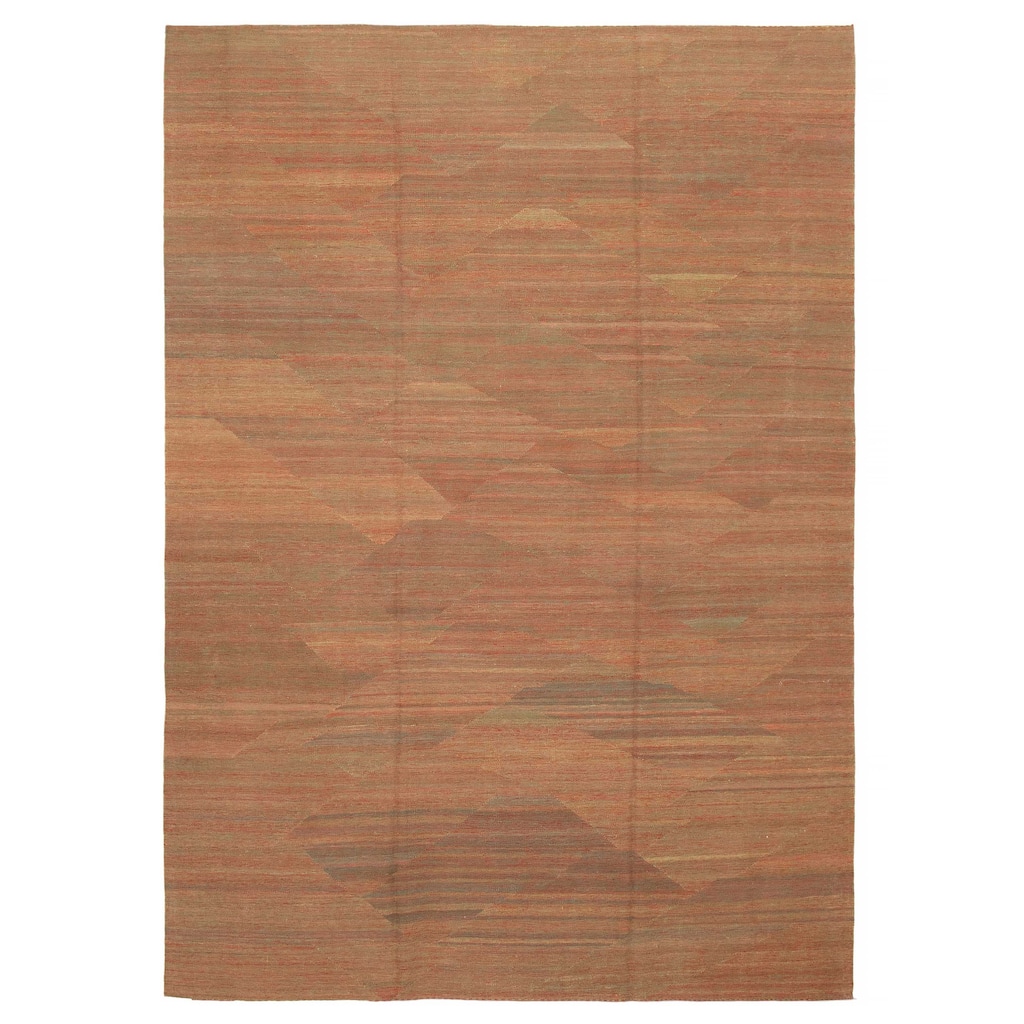 ECARPETGALLERY Flat-Weave Ankara FW Red Wool Kilim - 8'6 x 12'0