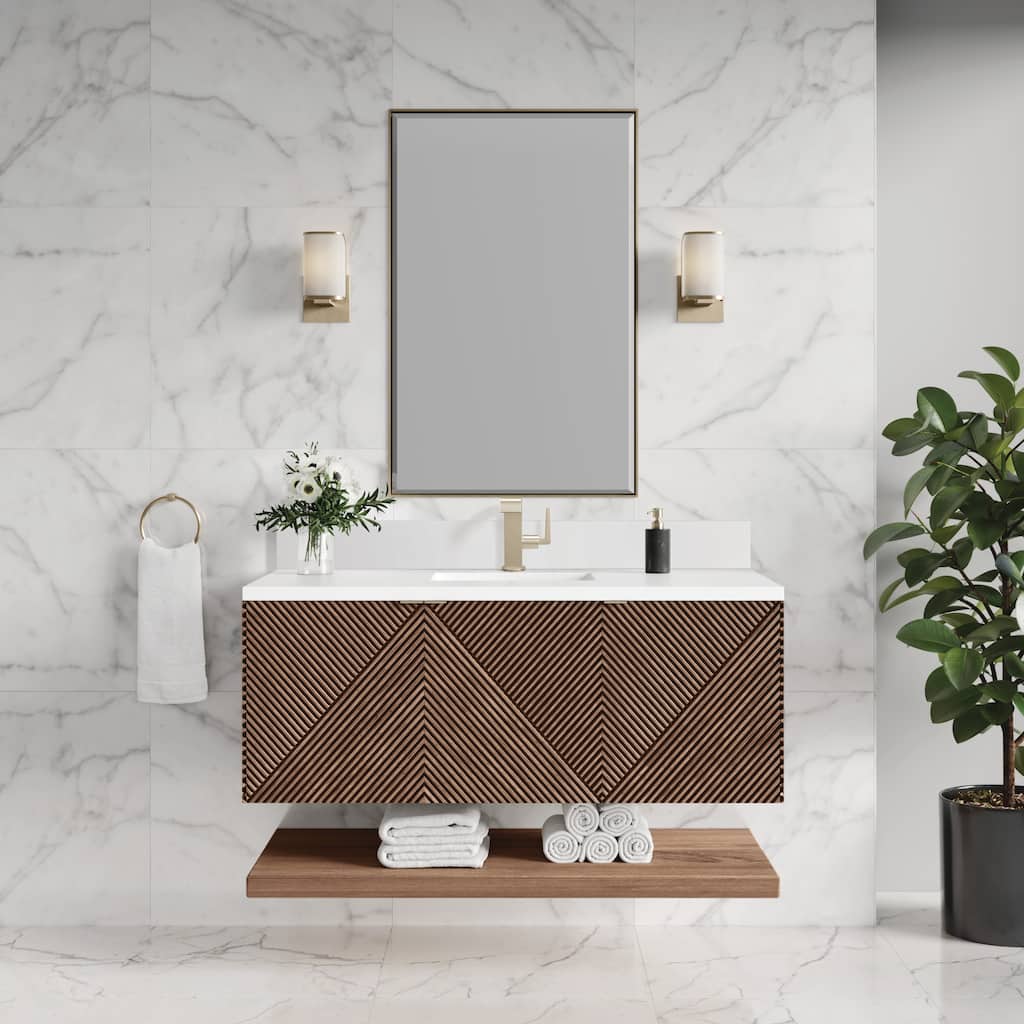James Martin Vanities Marcello 48" Single Vanity, Chestnut