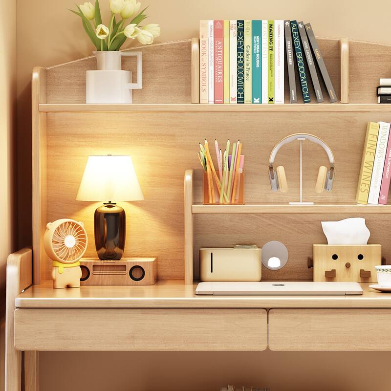 Kids Writing Desk Child Learning Study Desk Rectangle Computer Desk - 36.6" x 21.7" x 54.3"