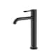 Luxury Solid Brass Single Hole Bathroom Vessel Sink Faucet - Matte Black