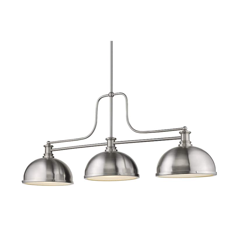 Bellevue ZCH30012 Agnes 3 Light 52" Wide Billiard and Linear - Brushed Nickel