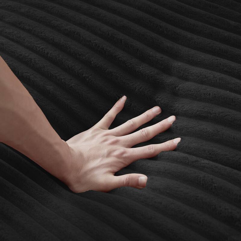 Roomfitters Double Chaise Lounge with Cup Holders and Plush Corduroy Upholstery, No Assembly Modern Sleeper Loveseat