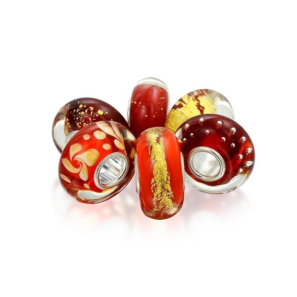 red murano glass beads
