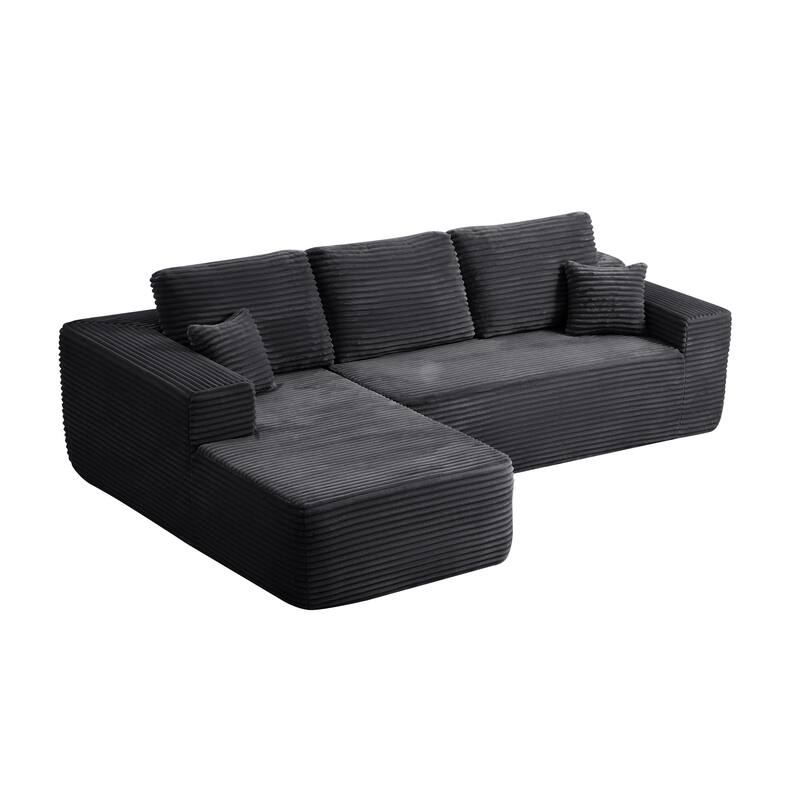 105" Cloud Sectional Couch with L-Shape Chaise,Modern Modular Sofa with Deep Seat, Upholstered Couches