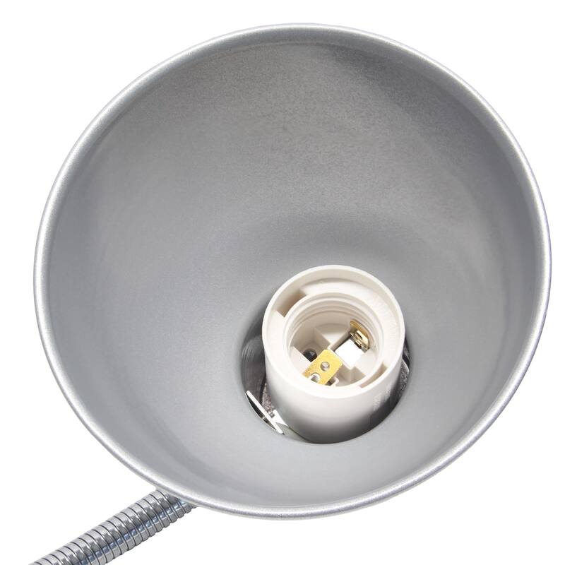 Gooseneck Desk Lamp with Adjustment Shade - 16.25" - Silver