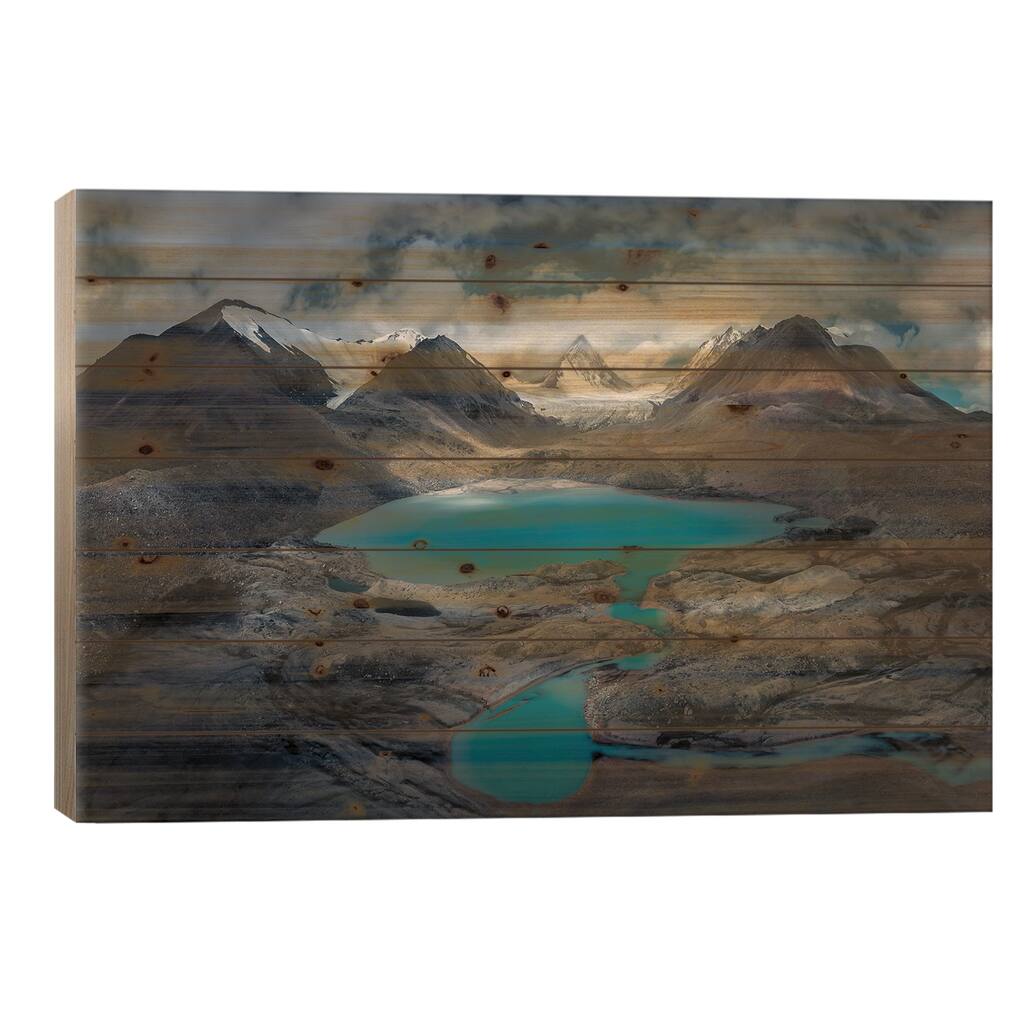 Kailash Range Print On Wood by qiye - Multi-Color