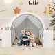 preview thumbnail 6 of 4, Kids Playhouse 3-in-1 w/8 Cubbies Mattress Space & Curtain Shades - White