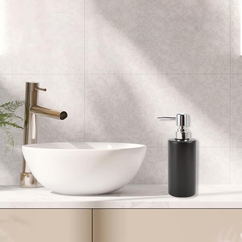 Cylindrical Simple Soap Pump Dispenser for Bathroom Hotel 300ml 1Pc - Black