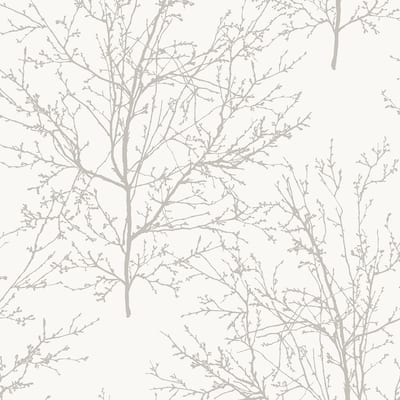 Seabrook Designs Winter Branches Non-Woven Unpasted Wallpaper - 20.9 in. W x 33 ft. L