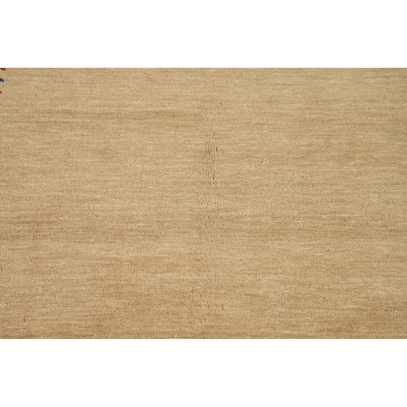 Tribal Gabbeh Area Rug Handmade Oriental Wool Carpet - 3'11"x 5'10"