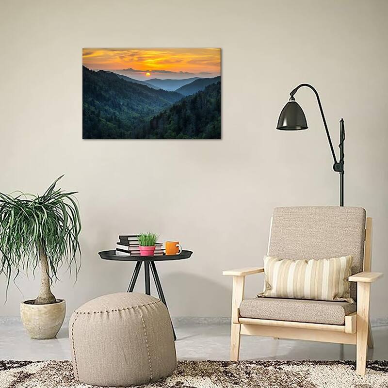 Forest Sunrise Wall Art Decor Great Smoky Mountains Photo