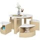 preview thumbnail 1 of 8, Kids Table and Chairs Set, 5 Piece Toddler Table and Chairs Set with Storage White