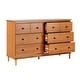 preview thumbnail 30 of 62, Walker Edison Bullrushes 6-Drawer Solid Wood Dresser