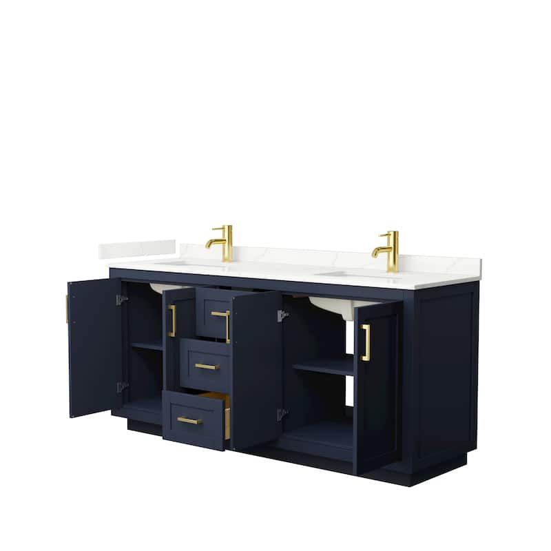 Miranda 72-inch Double Vanity, Quartz Top