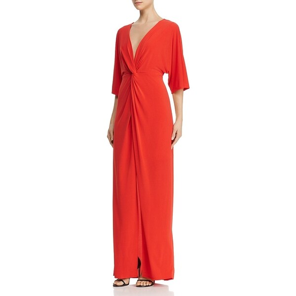 twist front kimono sleeve dress