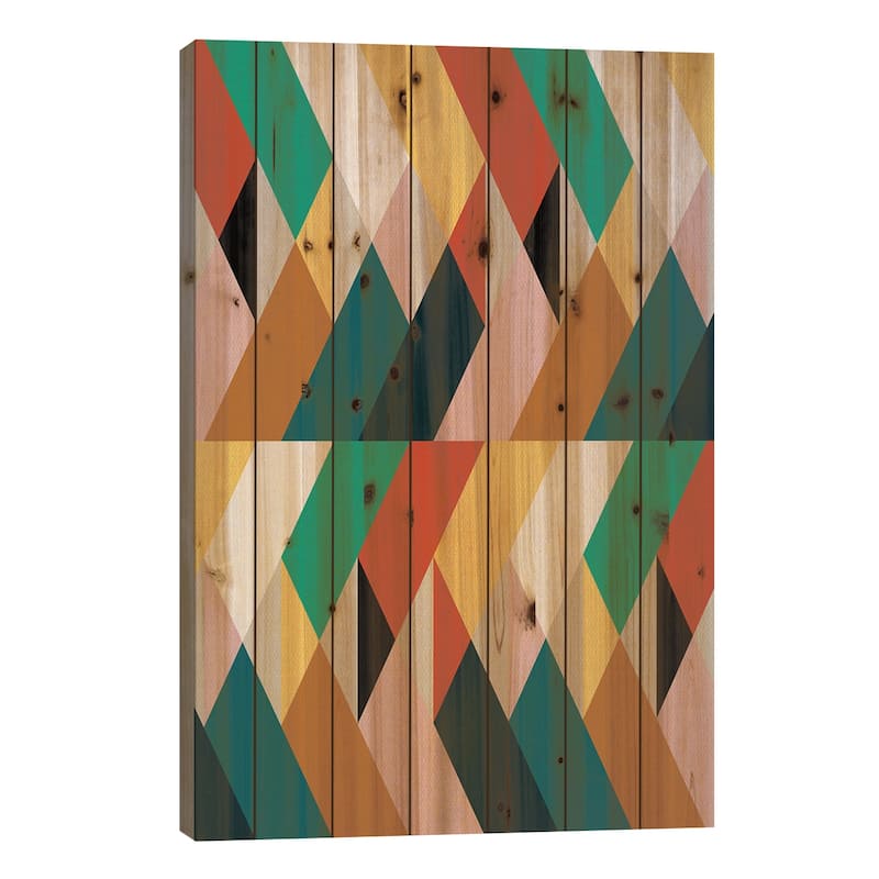 Fragments VIII Print On Wood by Susana Paz - Multi-Color - 40x26x1.5