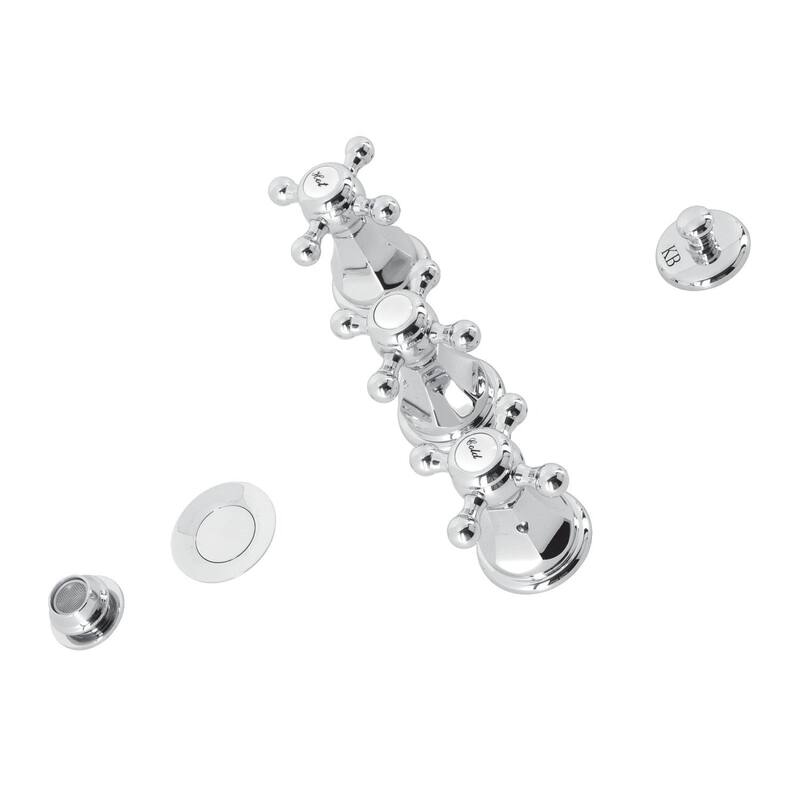 Kingston Brass KB432.BX Metropolitan Widespread Bidet Faucet with 3 - Polished Chrome