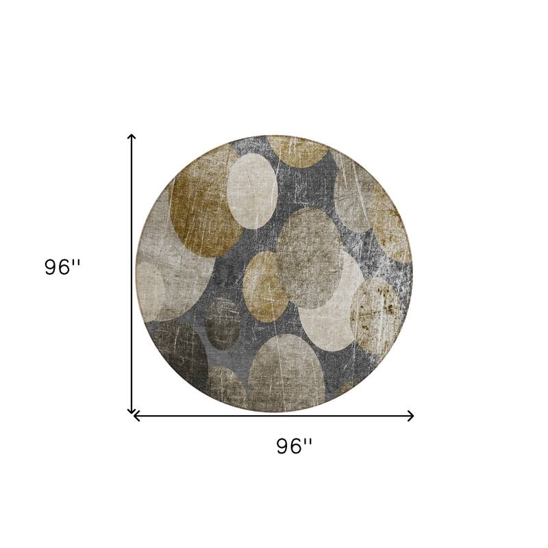 Vana Modern Art-Inspired Weather Resistant Blended Style Runner Outdoor Rug