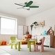 preview thumbnail 50 of 113, 5 - Blade Low Profile Flush Mount Modern Ceiling Fan with LED Light and Remote