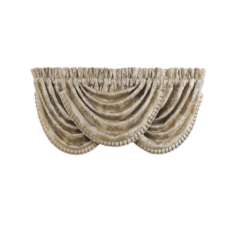 J. Queen New York Sondra Gold Window Waterfall Valance