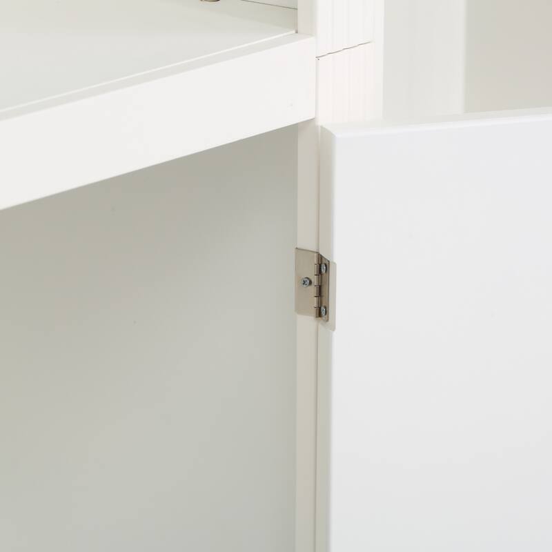 78.75'' Display Shelves, Bookcase with 5 Colors Adjustable LED Ceiling Light