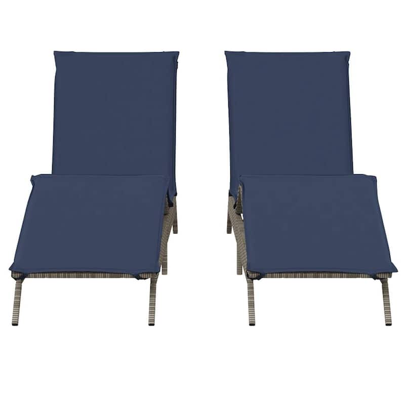 vidaXL Patio Sun Lounger Black/Brown/Grey - 9.1 x 31.0 x 13.2