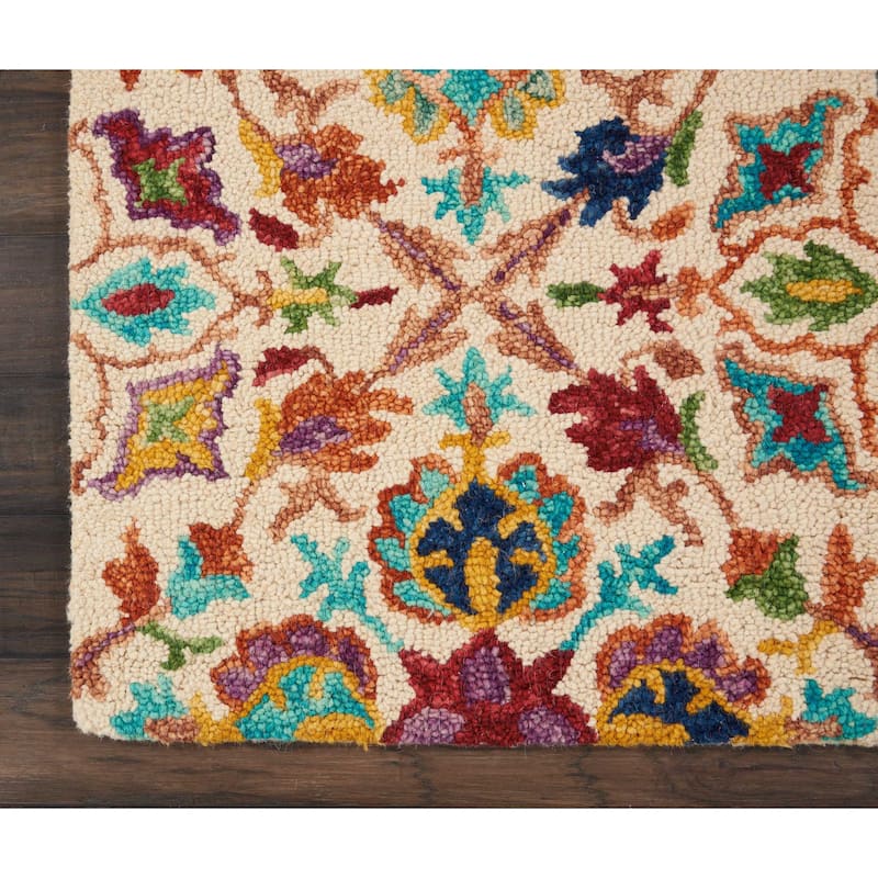 Nourison Vivid Hand-tufted Floral Wool Area Rug