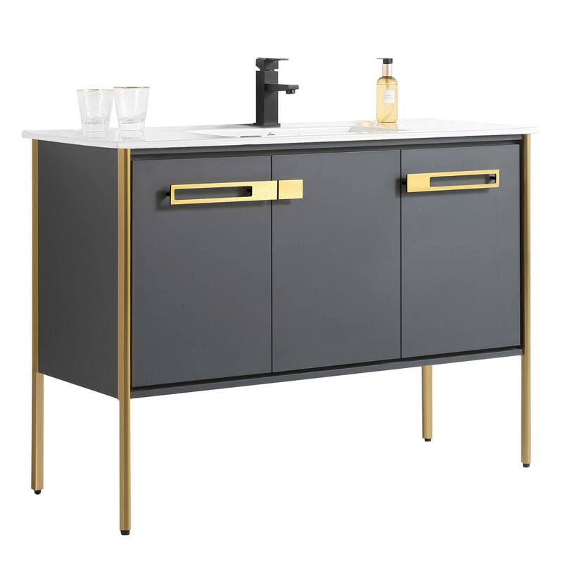 Fine Fixtures Oakville Bathroom Vanity with White Ceramic Sink