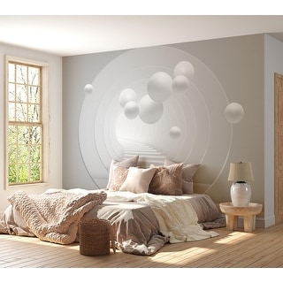 3D Illusion Non-pasted Wallpaper Wall Mural - White Tunnel - Bed Bath ...