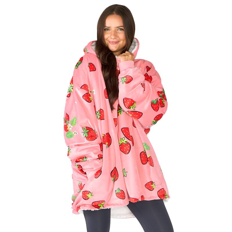 Bare Homey B-Cozy Oversized Sherpa Wearable Blanket