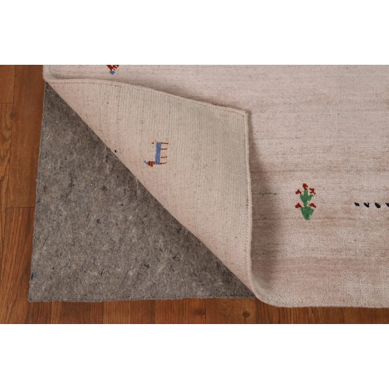 Gabbeh Indian Foyer Rug Handmade Tribal Silk Carpet - 3'0"x 4'10"
