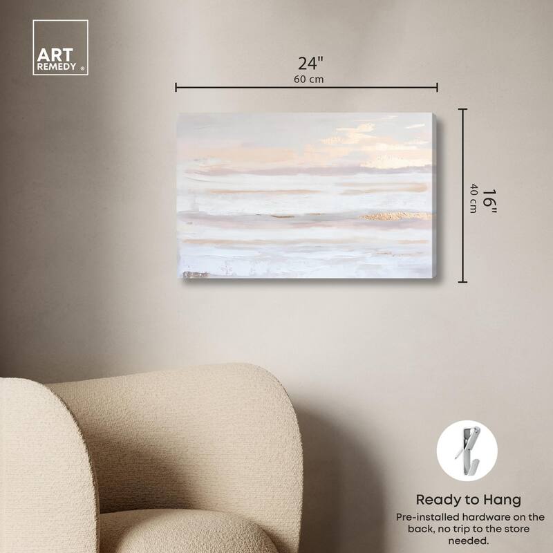 Gilded Dawn Canvas by Art Remedy, Gallery Wrapped