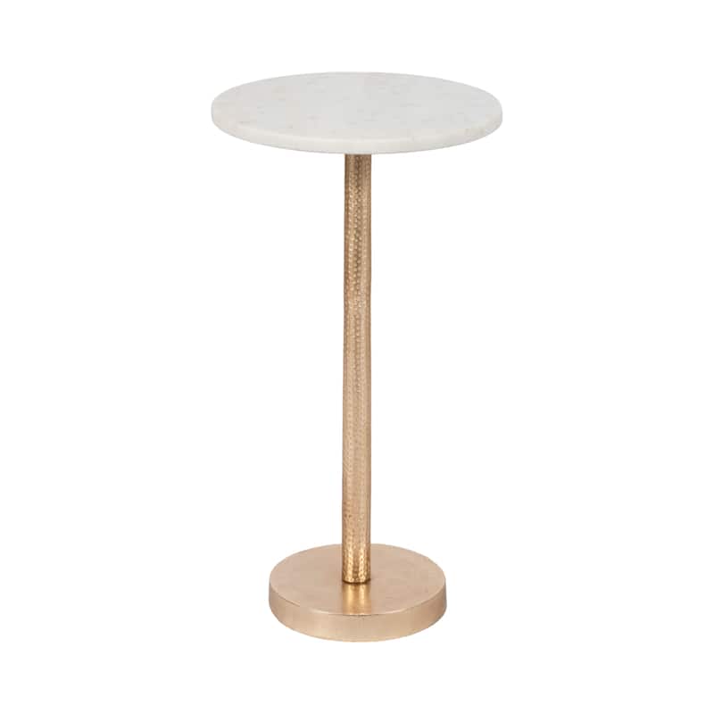 Sagebrook Home's Elegant Aluminum and Stone Accent Table - Perfect Addition to Any Home Decor