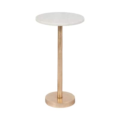 Sagebrook Home's Elegant Aluminum and Stone Accent Table - Perfect Addition to Any Home Decor