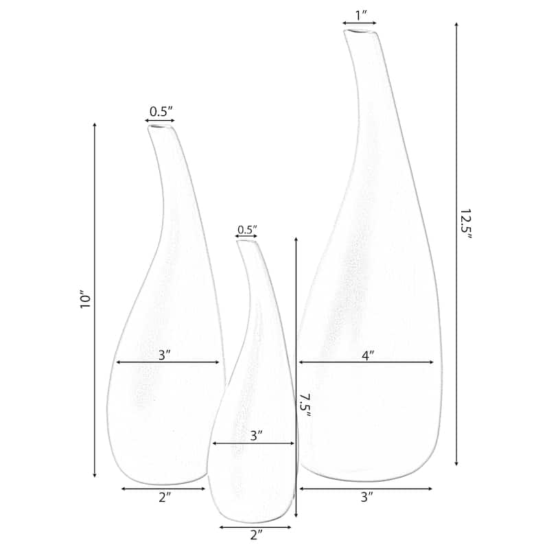 Modern White Ceramic Water Drop Vase