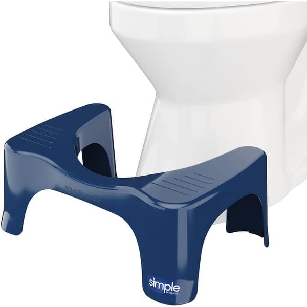 slide 2 of 9, Squatty Potty Simple Bathroom Toilet Stool, Galaxy Blue 7 Inch Ergonomic Stool - Posture-Enhancing Bathroom Footrest