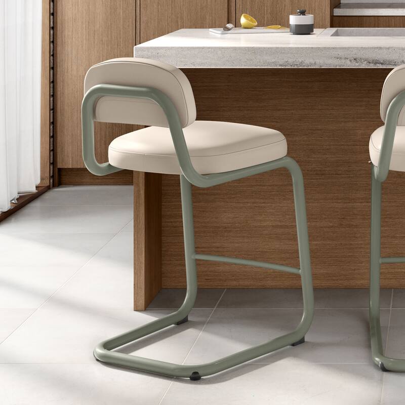 Amisco Flynn 26 in. Counter Stool with Metal Base