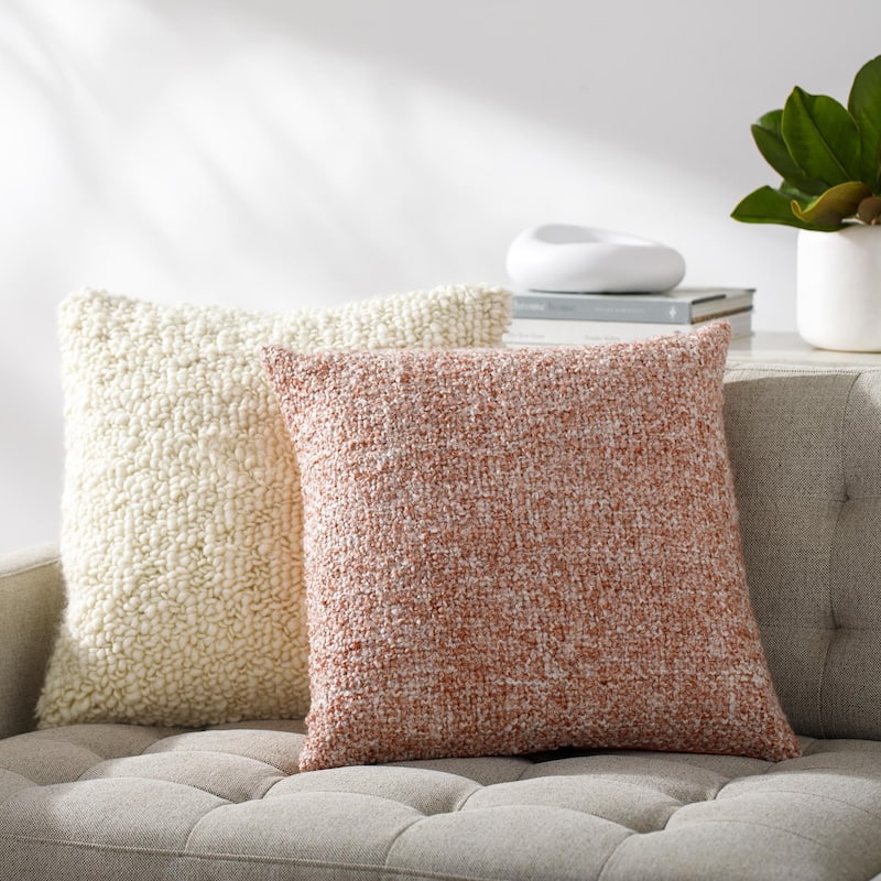 Artistic Weavers Votaw Cozy Throw Pillow - 22x22 Down Insert - Red