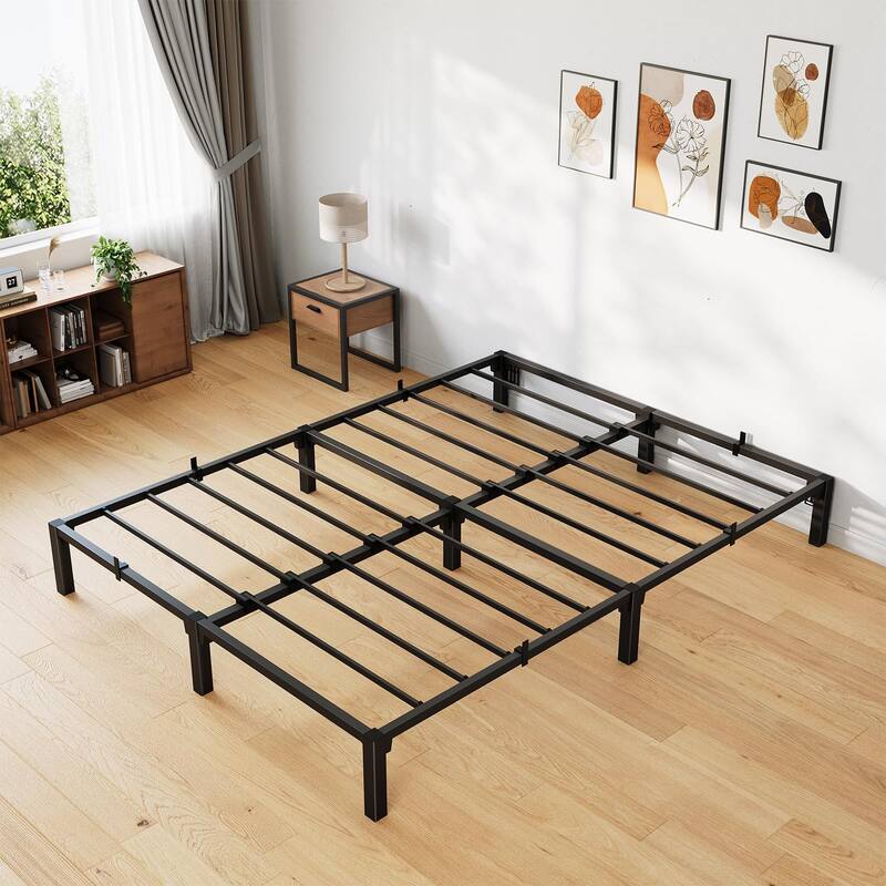 6 Inch Tiwn Bed Frame, Heavy Duty Metal Platform Bed Frame with Durable Iron Slat Support and Legs